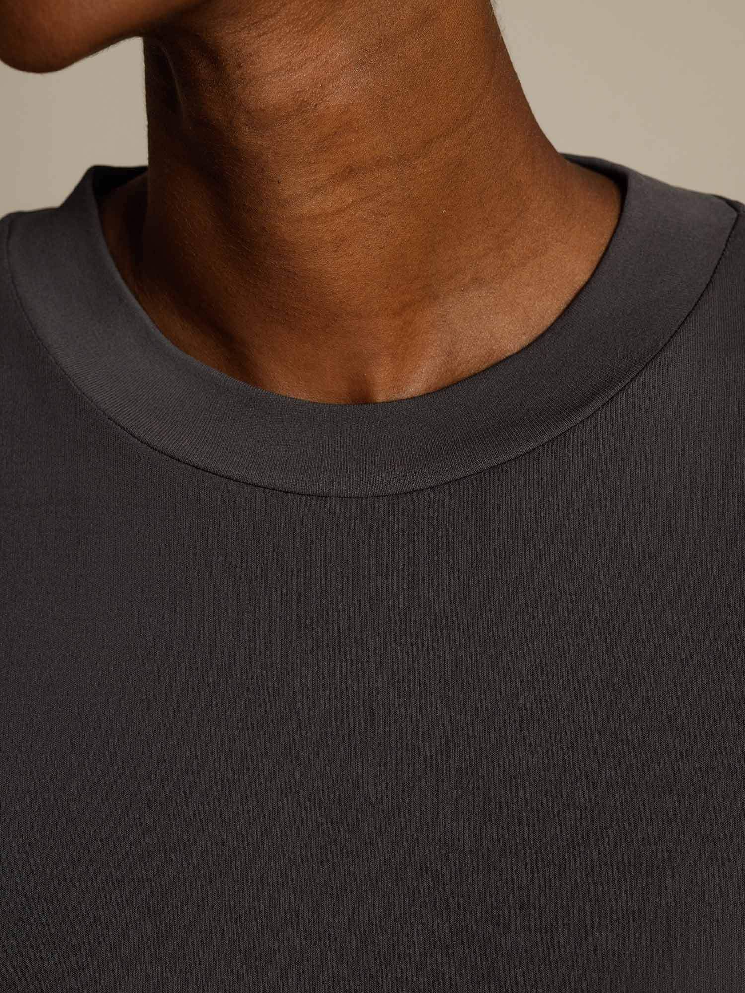 [Gris] SilkSilky-FR Soie Col Rond Femme T-Shirt 004