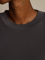 [Gris] SilkSilky-FR Half Sleeve Crew Neck Femme T-Shirt 004