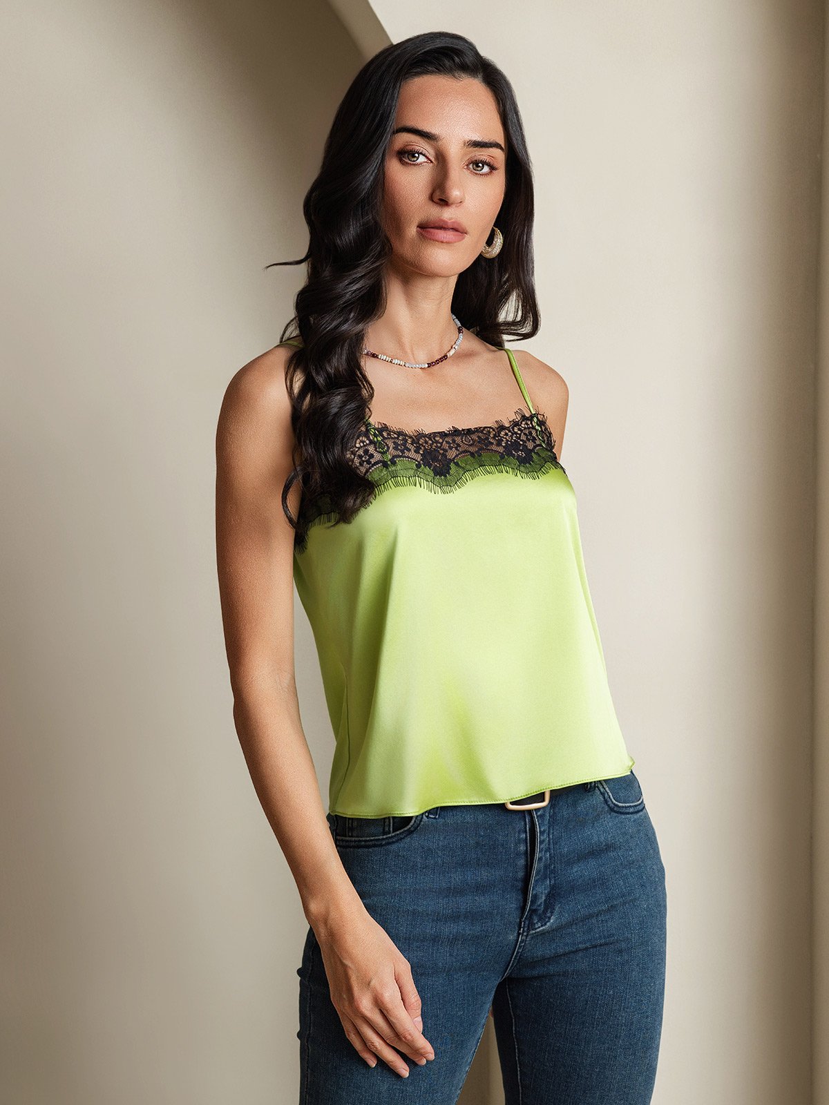 [Vert Menthe] SilkSilky-FR 19Momme Soie Camisoles 004