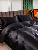 [Noir] SilkSilky-FR 25Momme Pure Soie Bedding Set 004