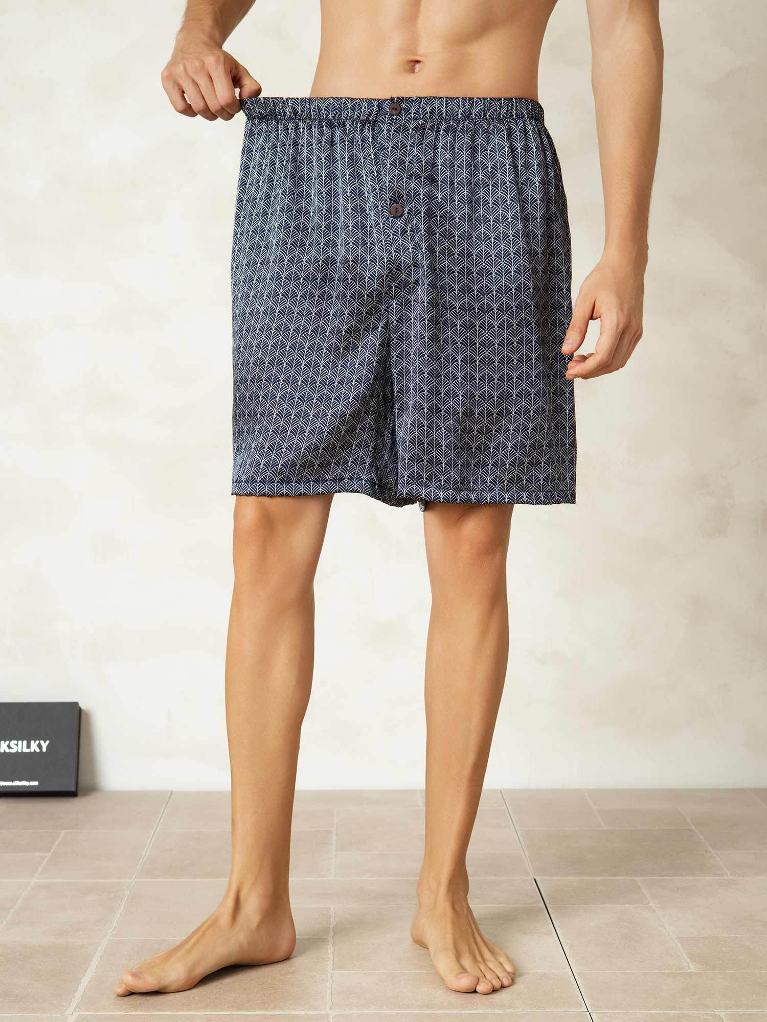 [GinkgoMarine] SilkSilky-FR Soie Mens Sleep Bottoms 005