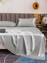 [Argent] SilkSilky-FR 19Momme Parure de Lit Soie 006