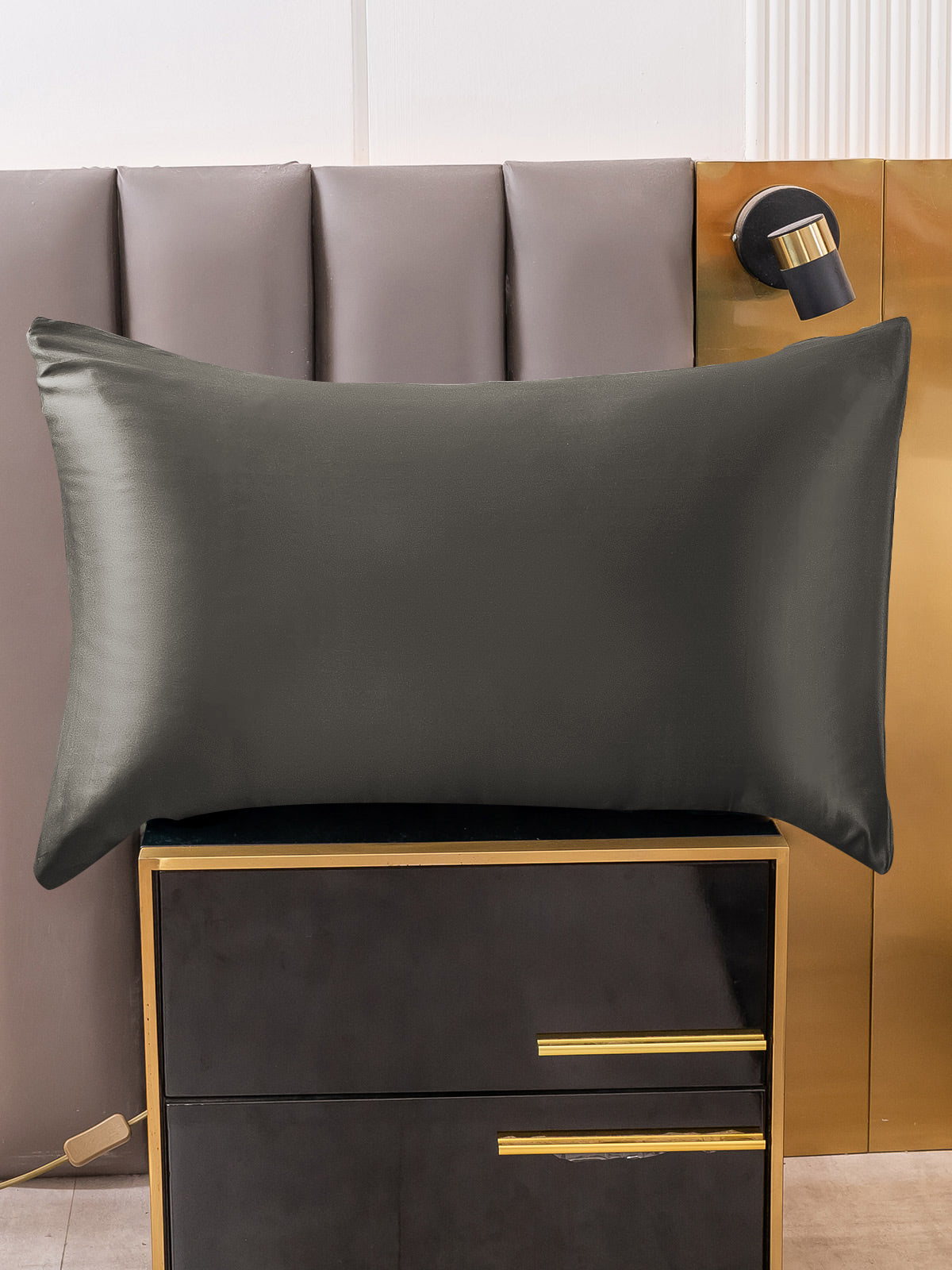 [Gris Foncé] SilkSilky-FR 22Momme Pure Soie Pillowcase 003