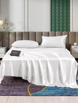 [Blanc] SilkSilky-FR 25Momme Parure de Lit Soie 001