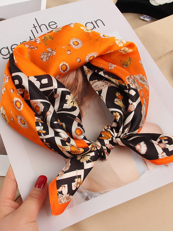 SilkSilky FR Pure Soie Scarf Orange 001