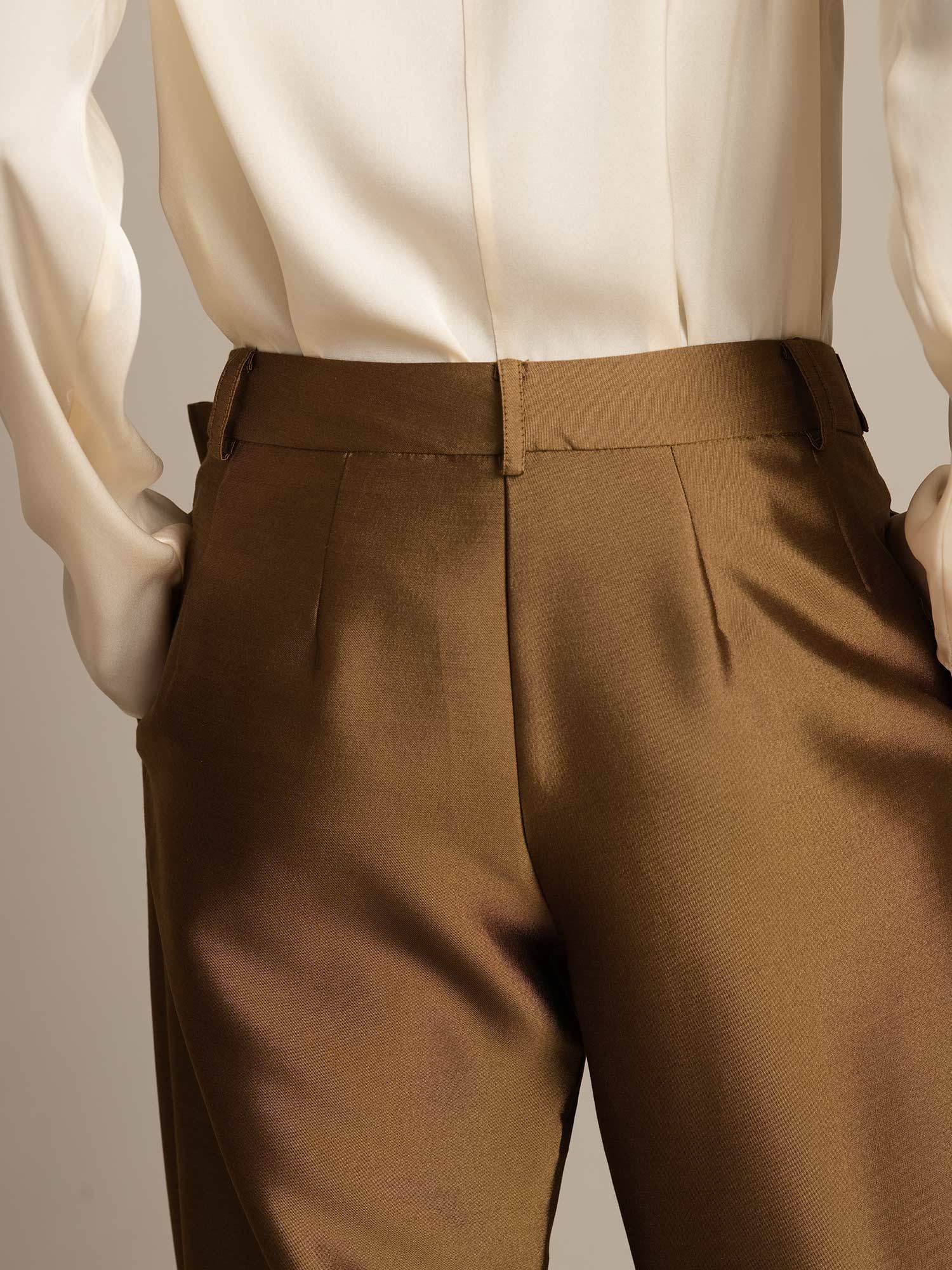 [Bronze] SilkSilky-FR 32Momme Soie Womens Pants 005