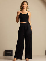 [Noir] SilkSilky-FR Femme Pantalons 006