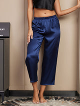 [Bleu Foncé] SilkSilky-FR Women's Sleep Pants 004