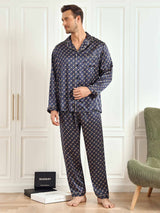 [Chaîne Marine] SilkSilky-FR 19Momme Manches longues Homme Pyjamas 012