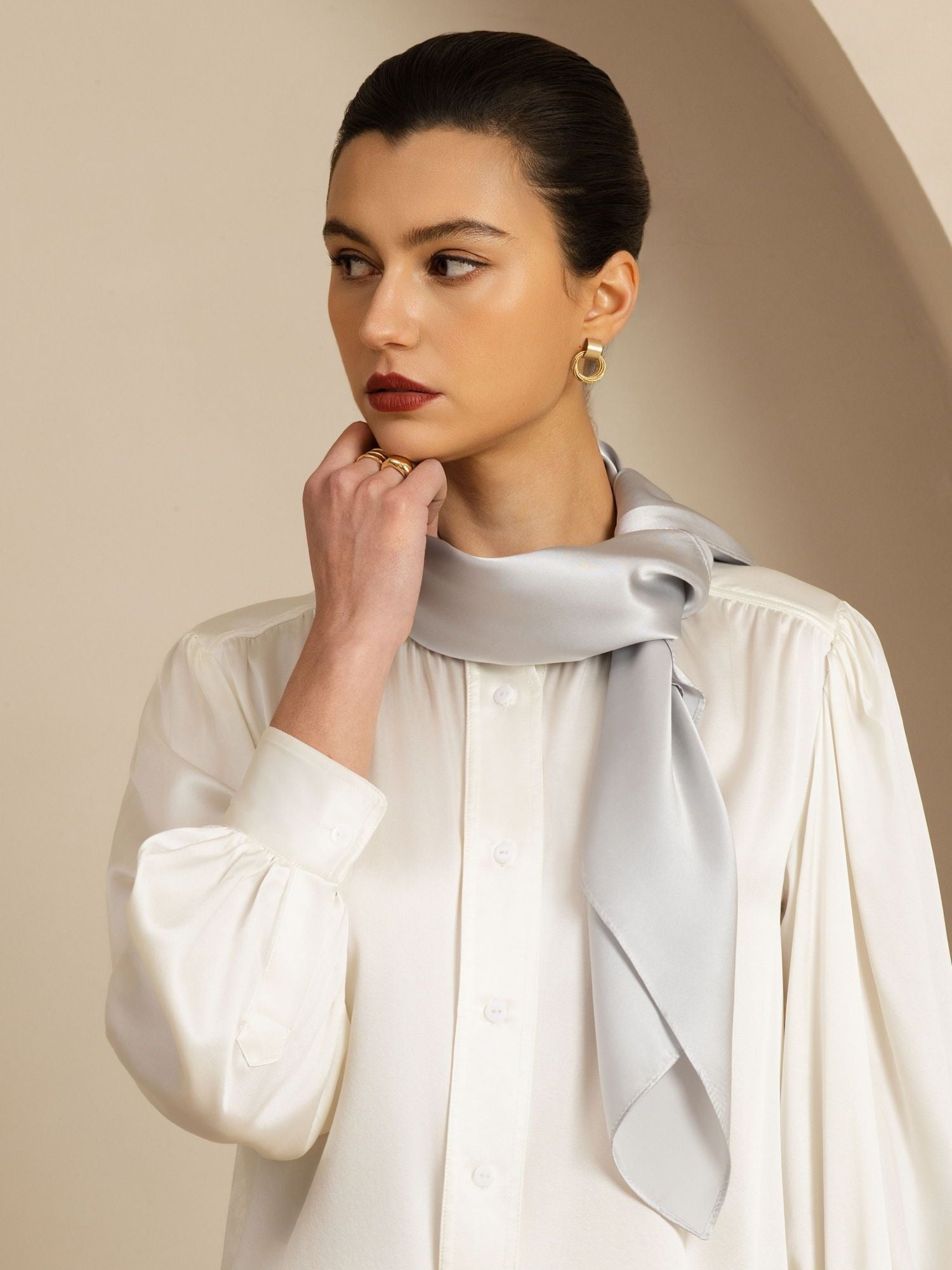 [GrisClair] SilkSilky-FR Soie Scarf 001