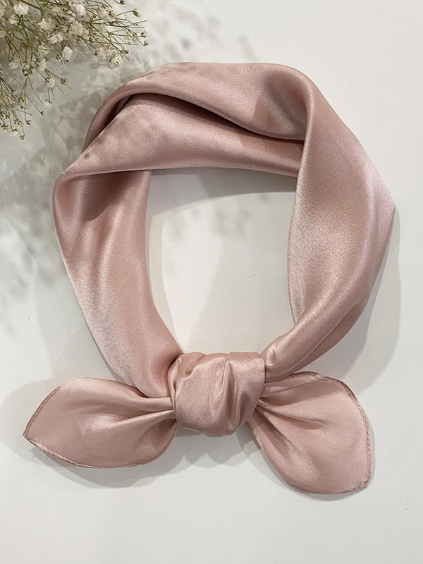 [Rose] SilkSilky-FR Pure Soie Scarf 001
