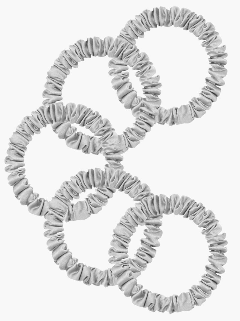 [Argent] SilkSilky-FR 19Momme Pure Soie Scrunchie 003