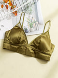 SilkSilky FR Soie Tricotée Bra Vert 005