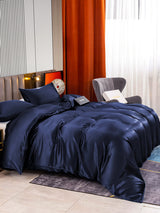 [Bleu Foncé] SilkSilky-FR 22Momme Pure Soie Bedding Set 003,