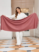 [Mauve Pâle] SilkSilky-FR Laine Écharpes 004