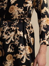 [Dragon Noir] SilkSilky-FR Long Sleeve Homme Peignoir 004