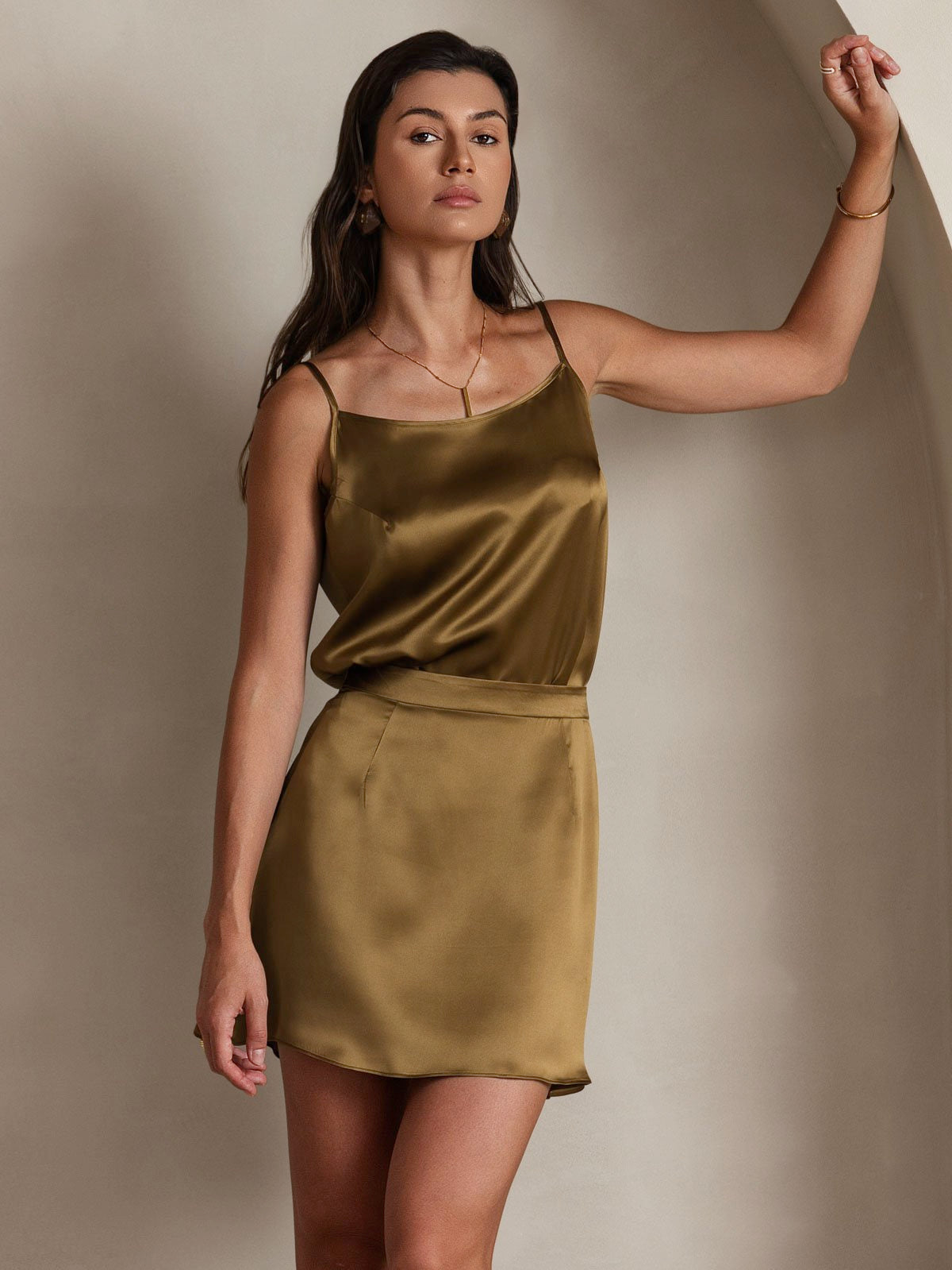 [Brun] SilkSilky-FR 19Momme Soie Camisoles 004