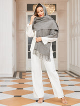 [Gris] SilkSilky-FR Laine Écharpes 003
