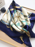 SilkSilky FR Pure Soie Scarf Bleu 006