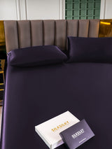 [Violet Foncé] SilkSilky-FR 25Momme Parure de Lit Soie 005