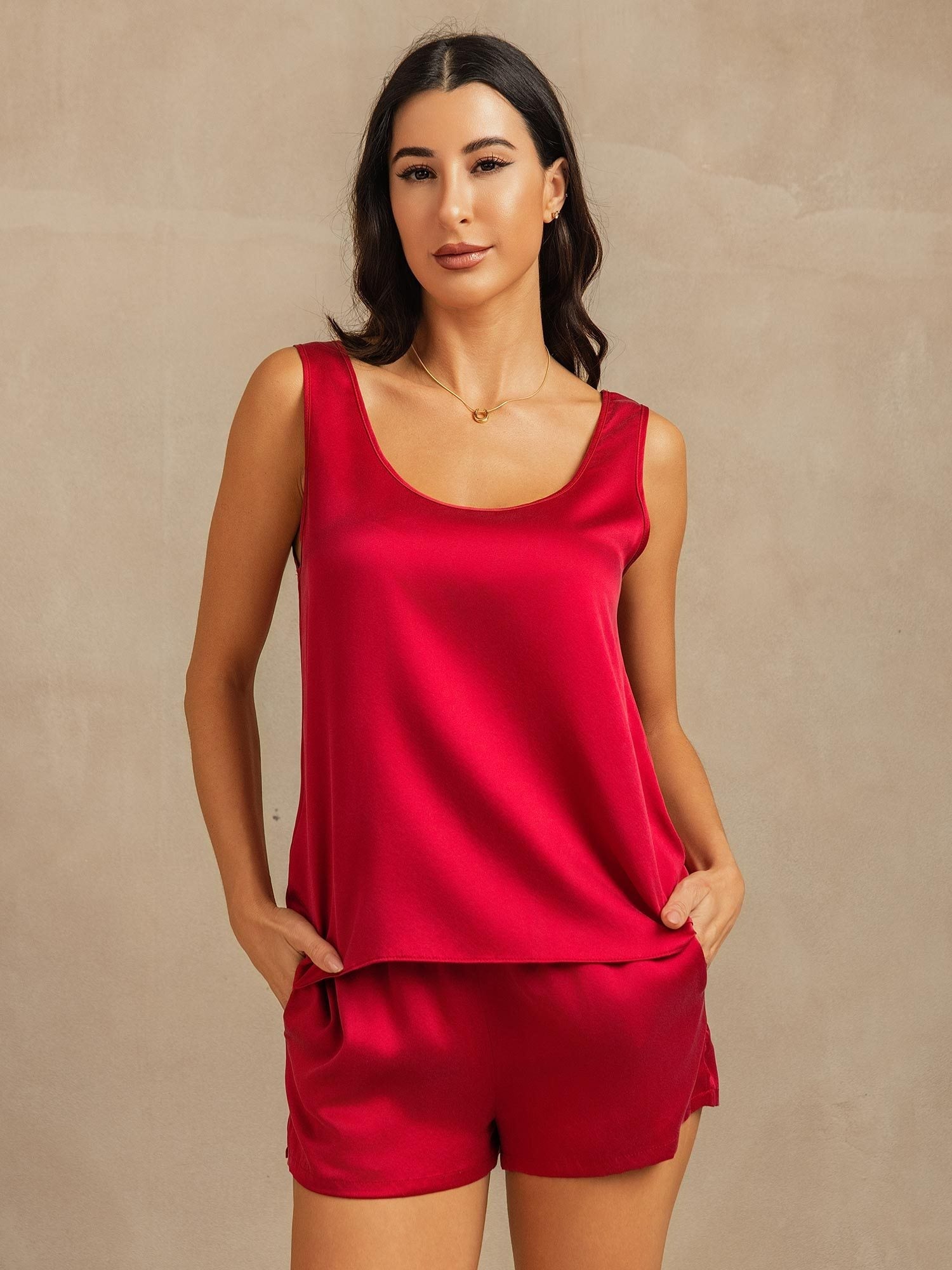 [RougeVineux] SilkSilky-FR 19Momme Soie Womens Pajamas 001