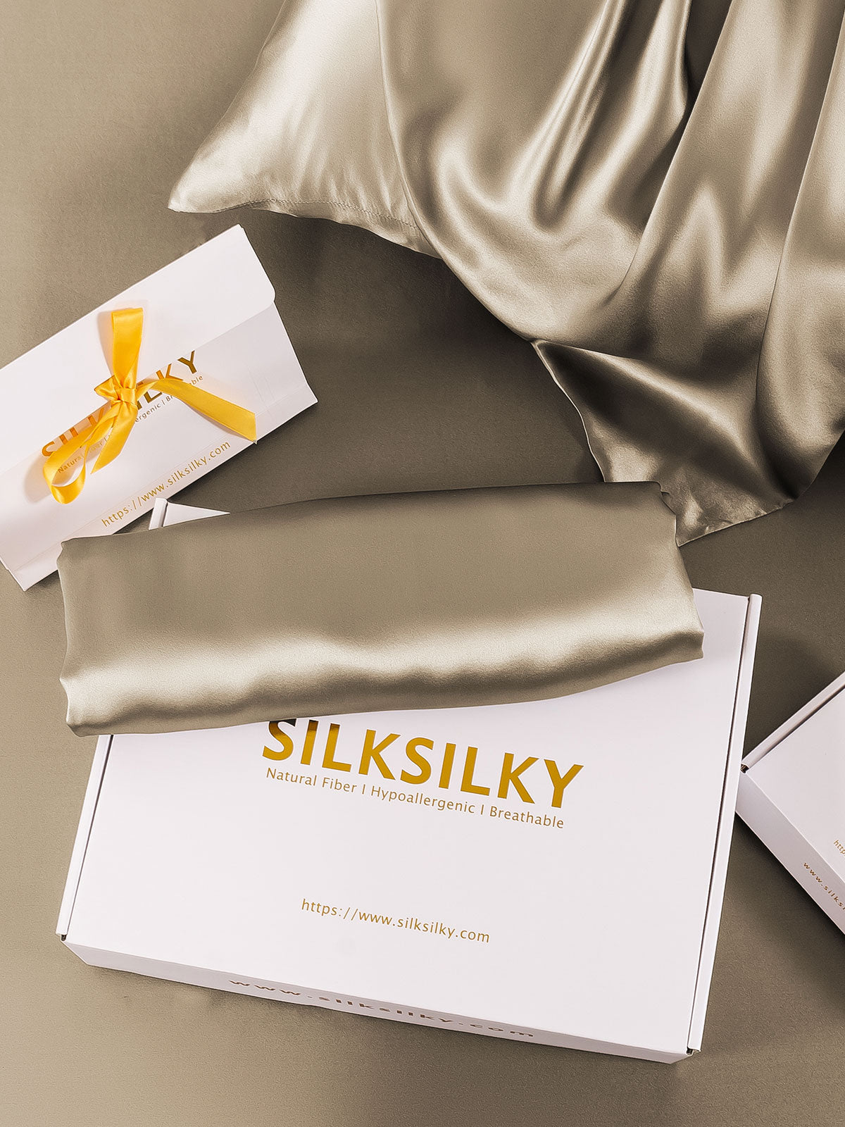 [Kaki] SilkSilky-FR 22Momme Pure Soie Pillowcase 004