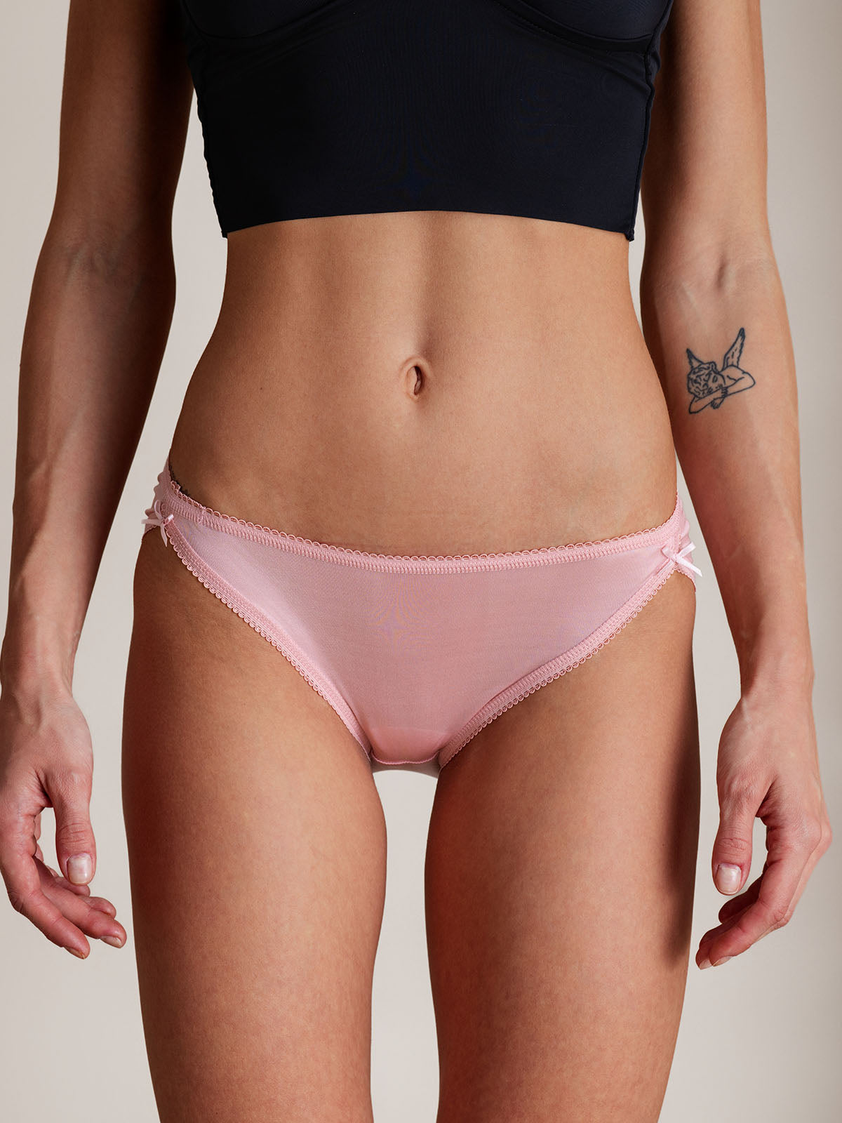 [Rose] SilkSilky-FR Soie Tricotée Panty 001