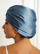 [Bleu Acier] SilkSilky-FR Bonnets de Nuit 004
