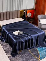 [Bleu Foncé] SilkSilky-FR 22Momme Draps 002