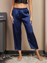 [Bleu Foncé] SilkSilky-FR Women's Sleep Pants 003