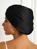 SilkSilky-FR Pure Soie Sleep Cap Noir 004