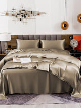 [Kaki] SilkSilky-FR 19Momme Parure de Lit Soie 004