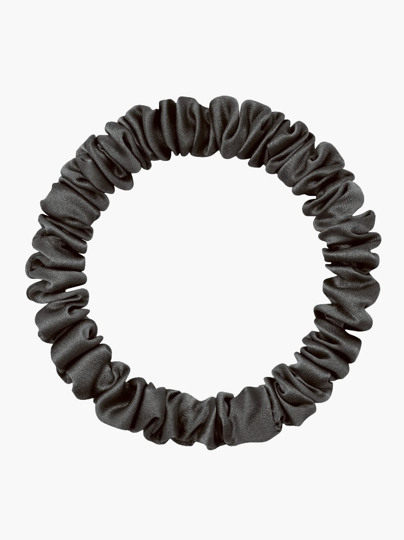 SilkSilky-FR 19Momme Pure Soie Scrunchie Noir 004