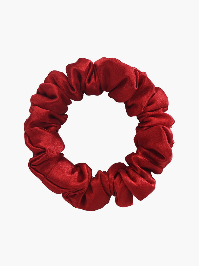 SilkSilky FR 19Momme Pure Soie Scrunchie Rouge 008