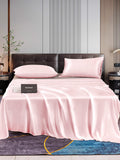 SilkSilky FR 22Momme Pure Soie Bedding Set Rose 001