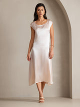 [Rose] SilkSilky-FR Cap Sleeve Robes 001