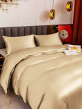 SilkSilky FR 19Momme Pure Soie Bedding Set Beige 003