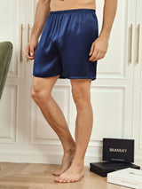 [Bleu Foncé] SilkSilky-FR Mens Sleep Bottoms 001