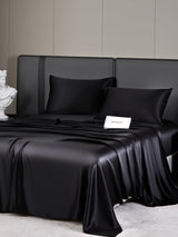 [Noir] SilkSilky-FR 19Momme Parure de Lit Soie 005