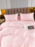 SilkSilky FR 22Momme Pure Soie Bedding Set Rose 010