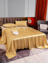 [Champagne] SilkSilky-FR 22Momme Parure de Lit Soie 004