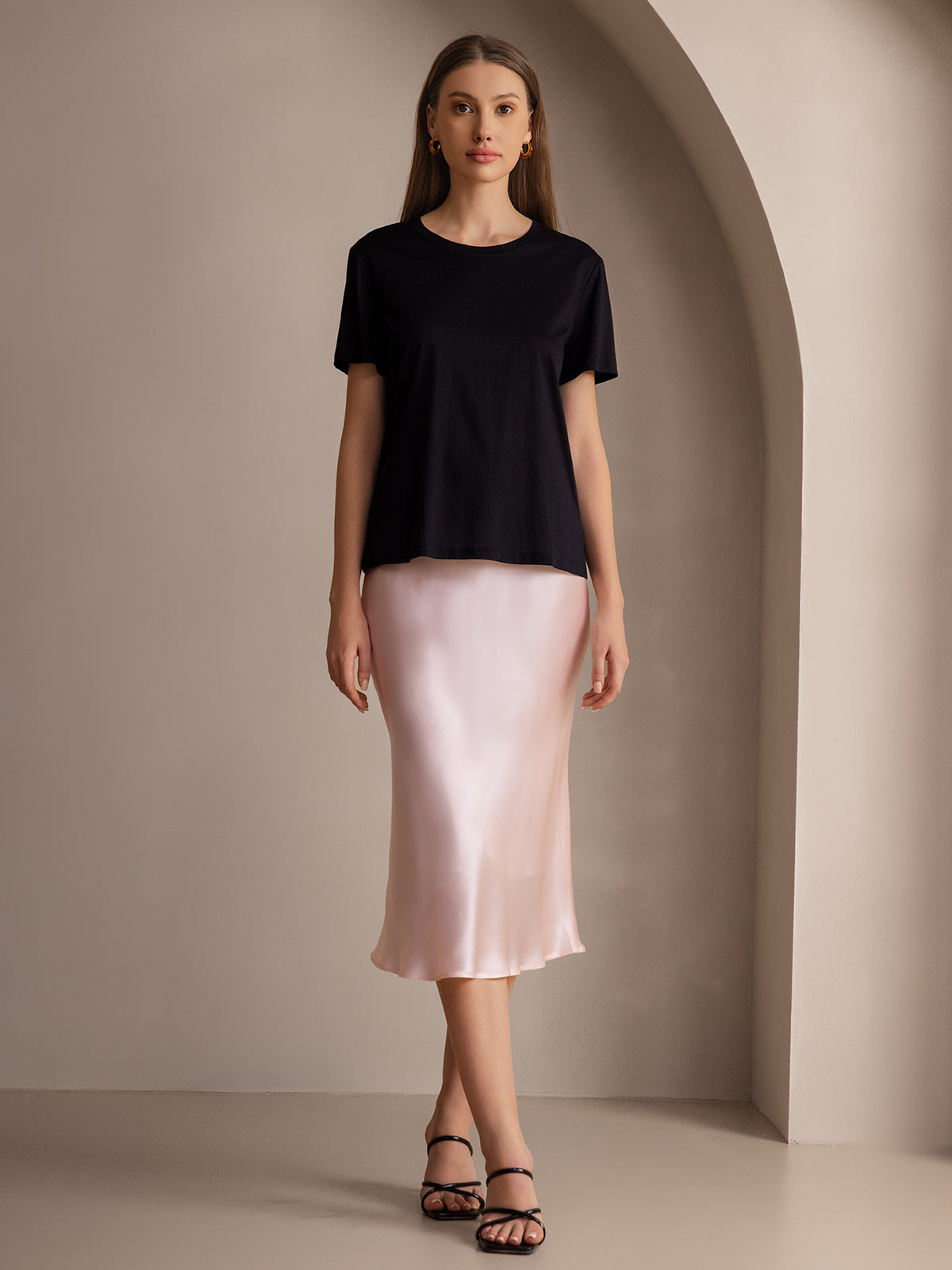 [Rose Clair] SilkSilky-FR 19Momme Pure Soie Skirt 003