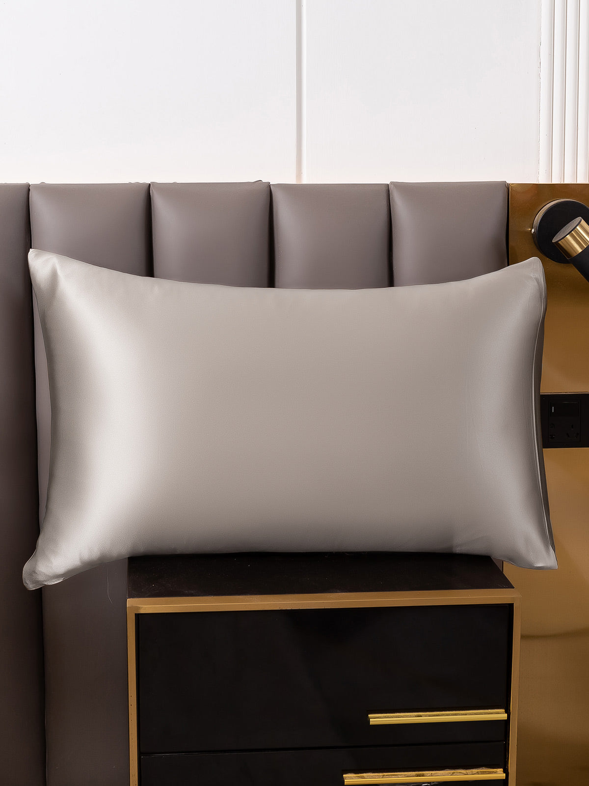 [Gris] SilkSilky-FR 22Momme Pure Soie Pillowcase 001