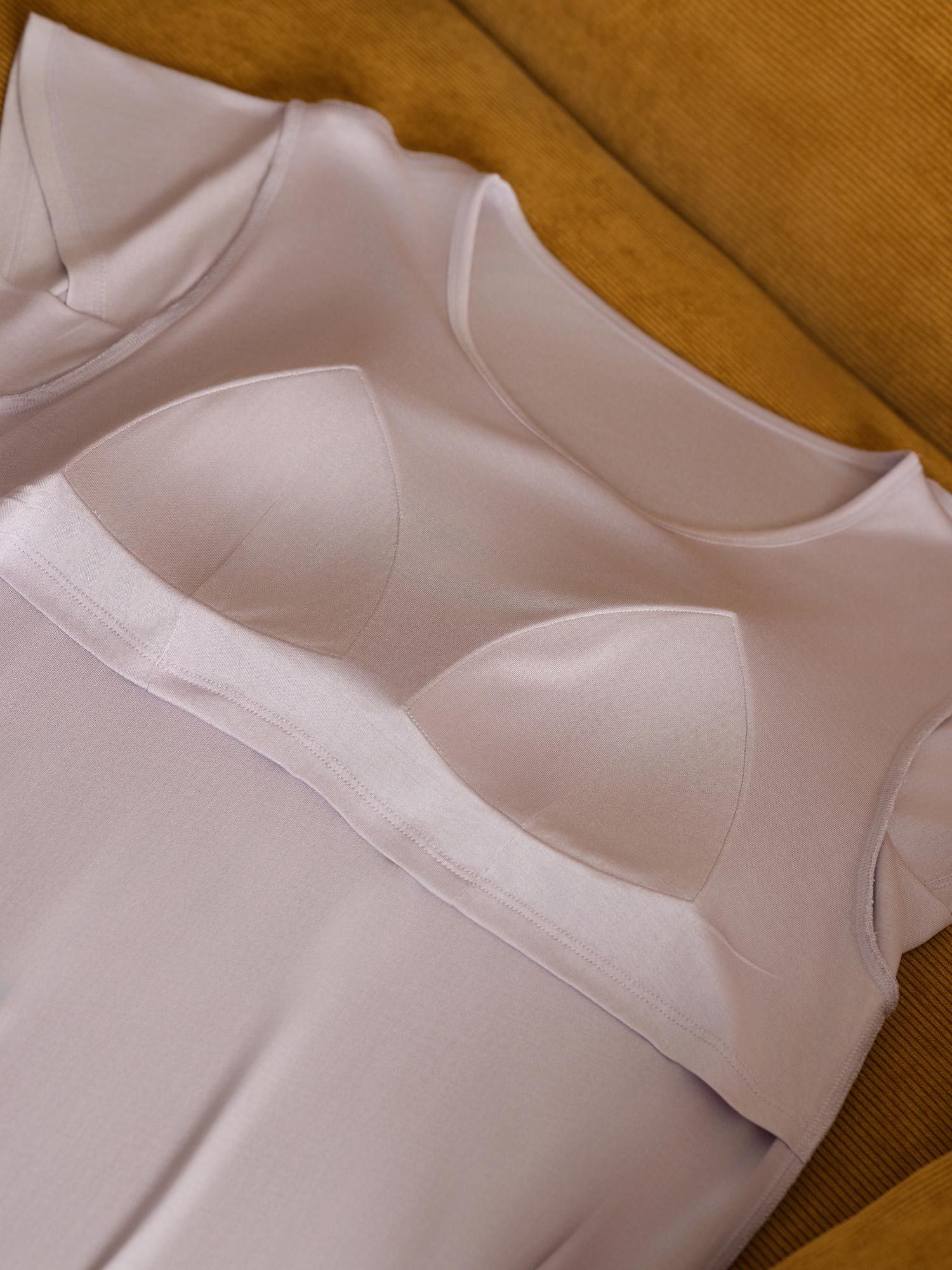 [Lavande] SilkSilky-FR Soie Col Rond Chemises de nuit 005