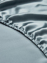 [Bleu Grisâtre] SilkSilky-FR Parure de Lit Soie 004