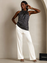 [Pois] SilkSilky-FR 19Momme Soie Womens T-Shirt 006,