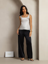 [Argent] SilkSilky-FR Sleeveless Top À Fines Brides 007
