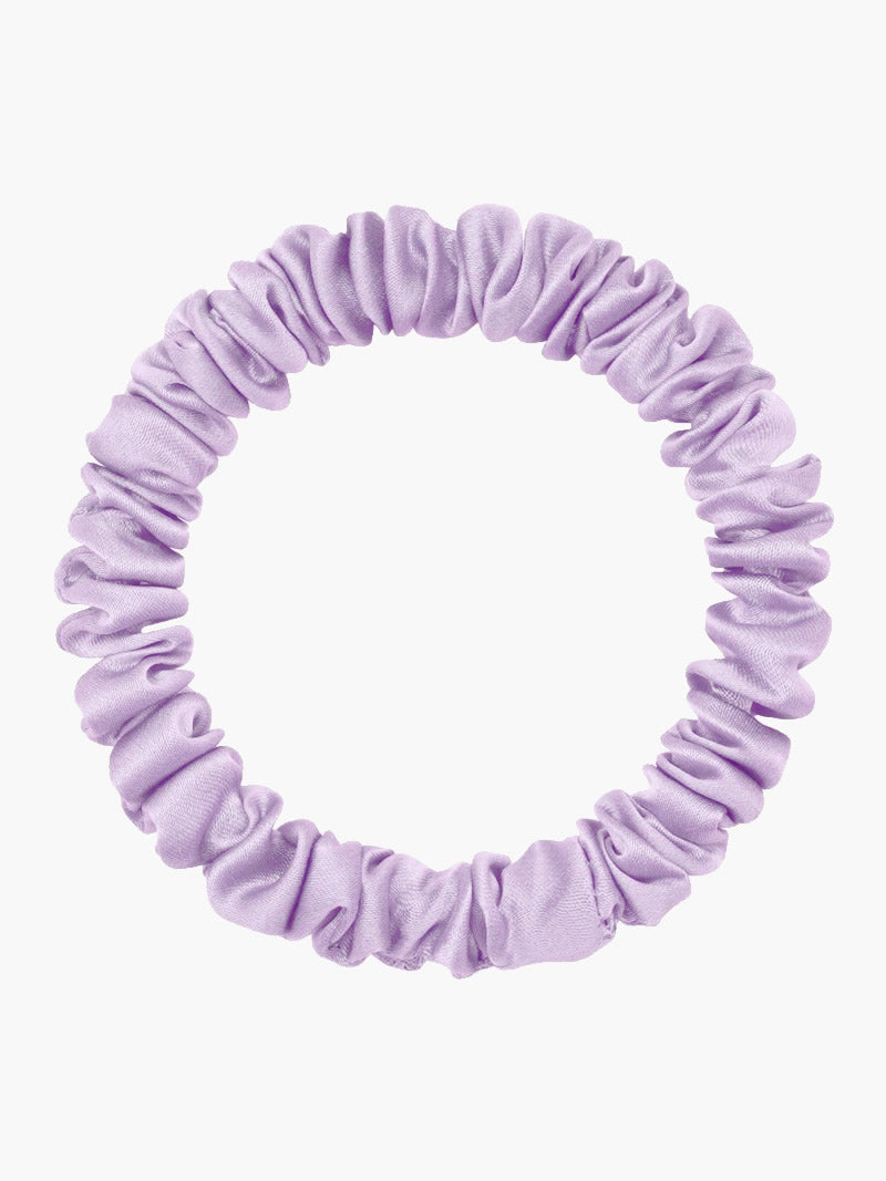 SilkSilky-FR 19Momme Pure Soie Scrunchie Lavande 004