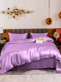 SilkSilky FR 19Momme Pure Soie Bedding Set Lavande 002