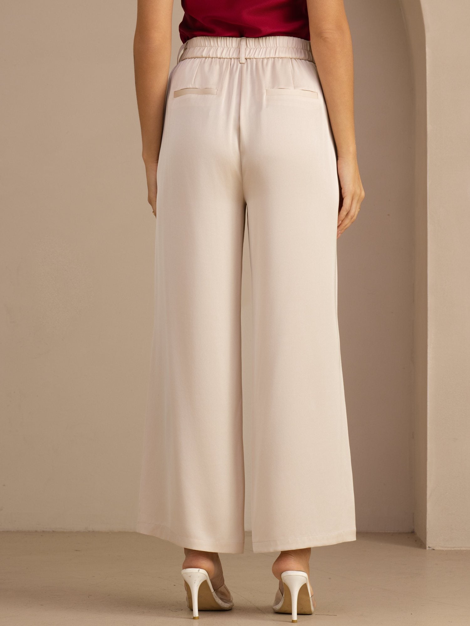 [Beige] SilkSilky-FR Womens Pants 002